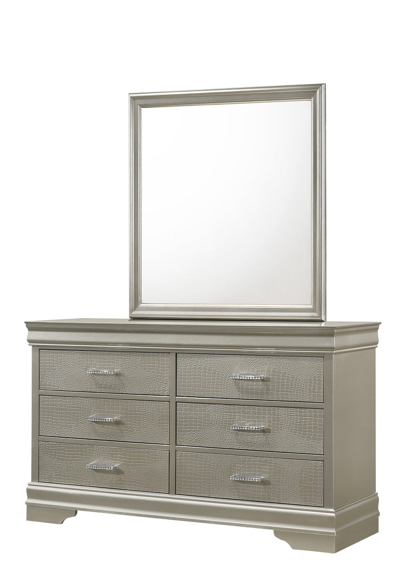 Amalia Champagne Silver Panel Youth Bedroom Set - Gate FurnitureYouth Bedroom Set