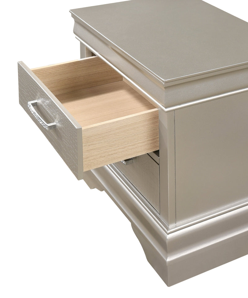 Amalia Champagne Silver Panel Youth Bedroom Set - Gate FurnitureYouth Bedroom Set