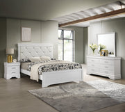Amalia White Upholstered Panel Bedroom Set - Gate FurnitureBedroom Set