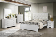Amalia White Upholstered Panel Bedroom Set - Gate FurnitureBedroom Set