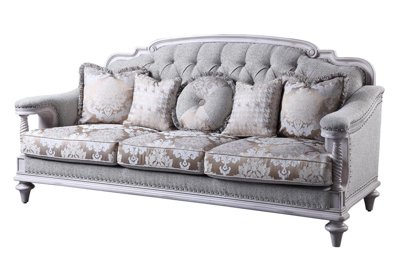 Amancio Antique White Living Room Set - Gate FurnitureLiving Room Set