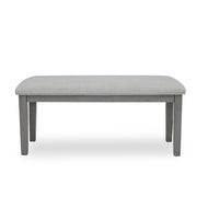 Amara - 6PC Gray Dining Set. Dining Table, 4 Chairs & Bench 6PC/CTN - D332-6PC-Set