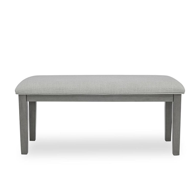Amara - 6PC Gray Dining Set. Dining Table, 4 Chairs & Bench 6PC/CTN - D332-6PC-Set
