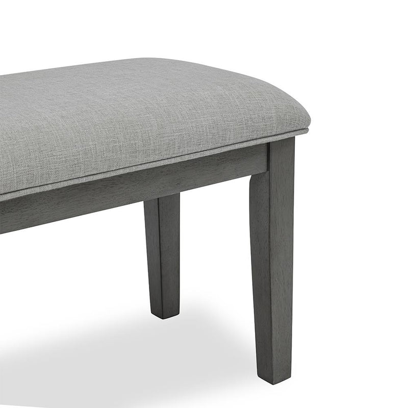 Amara - 6PC Gray Dining Set. Dining Table, 4 Chairs & Bench 6PC/CTN - D332-6PC-Set
