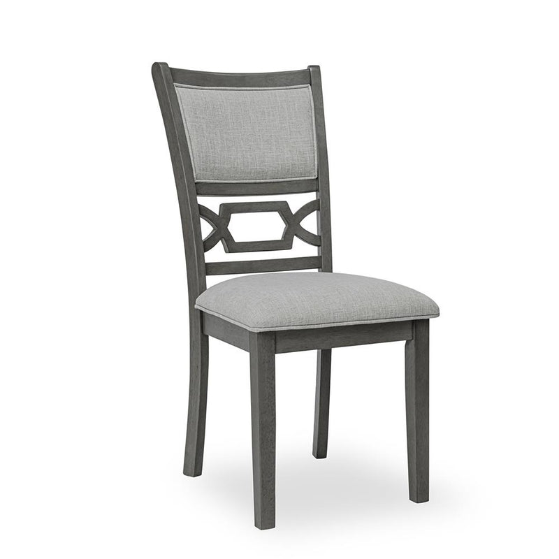 Amara - 6PC Gray Dining Set. Dining Table, 4 Chairs & Bench 6PC/CTN - D332-6PC-Set