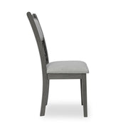 Amara - 6PC Gray Dining Set. Dining Table, 4 Chairs & Bench 6PC/CTN - D332-6PC-Set