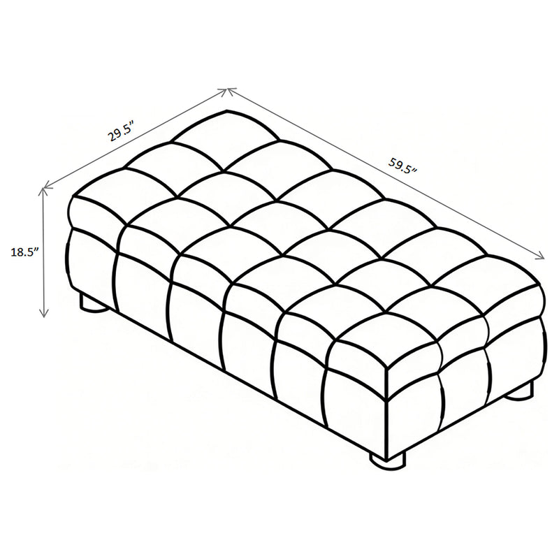 Amara Upholstered Ottoman - 551913