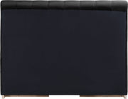 Amara Velvet Upholstered Queen Bed in Black - AmaraBlack-Q