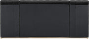 Amara Velvet Upholstered Queen Bed in Black - AmaraBlack-Q117