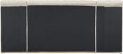 Amara Velvet Upholstered Queen Bed in Cream - AmaraCream-Q117