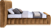 Amara Velvet Upholstered Queen Bed in Saddle - AmaraSaddle-Q117