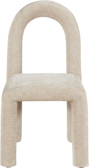 Amari Chenille Fabric Upholstered Dining Chair in Beige, Set of 2 - 11061Beige-C