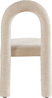Amari Chenille Fabric Upholstered Dining Chair in Beige, Set of 2 - 11061Beige-C