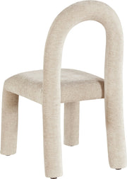 Amari Chenille Fabric Upholstered Dining Chair in Beige, Set of 2 - 11061Beige-C