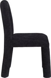 Amari Chenille Fabric Upholstered Dining Chair in Black, Set of 2 - 11061Black-C