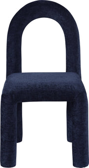 Amari Chenille Fabric Upholstered Dining Chair in Blue, Set of 2 - 11061Navy-C