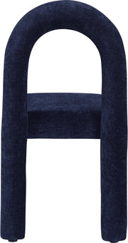 Amari Chenille Fabric Upholstered Dining Chair in Blue, Set of 2 - 11061Navy-C