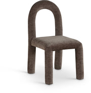 Amari Chenille Fabric Upholstered Dining Chair in Brown, Set of 2 - 11061Brown-C