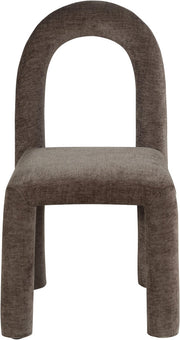 Amari Chenille Fabric Upholstered Dining Chair in Brown, Set of 2 - 11061Brown-C