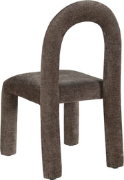 Amari Chenille Fabric Upholstered Dining Chair in Brown, Set of 2 - 11061Brown-C