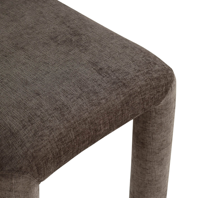 Amari Chenille Fabric Upholstered Dining Chair in Brown, Set of 2 - 11061Brown-C