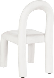 Amari Chenille Fabric Upholstered Dining Chair in Cream, Set of 2 - 11061Cream-C
