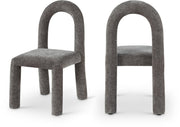 Amari Chenille Fabric Upholstered Dining Chair in Grey, Set of 2 - 11061Grey-C