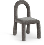 Amari Chenille Fabric Upholstered Dining Chair in Grey, Set of 2 - 11061Grey-C