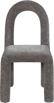 Amari Chenille Fabric Upholstered Dining Chair in Grey, Set of 2 - 11061Grey-C