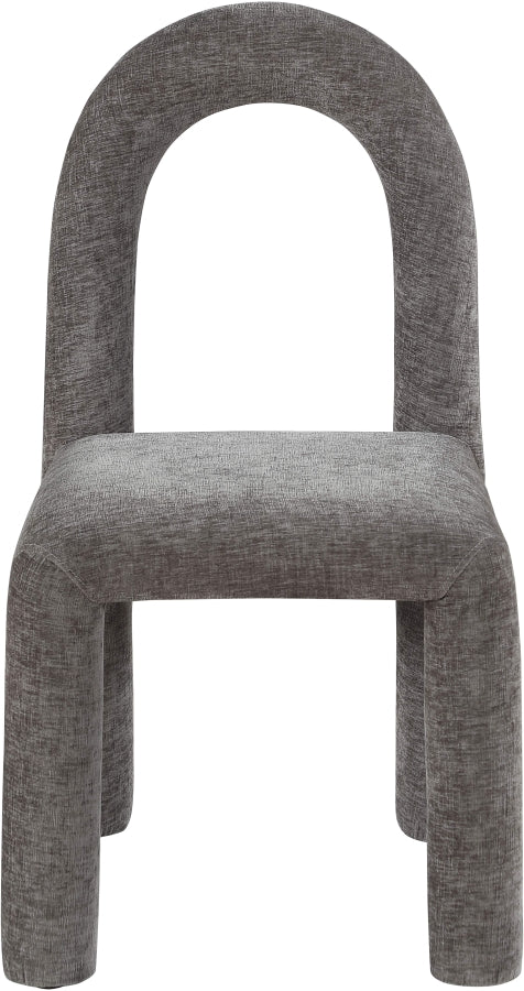 Amari Chenille Fabric Upholstered Dining Chair in Grey, Set of 2 - 11061Grey-C