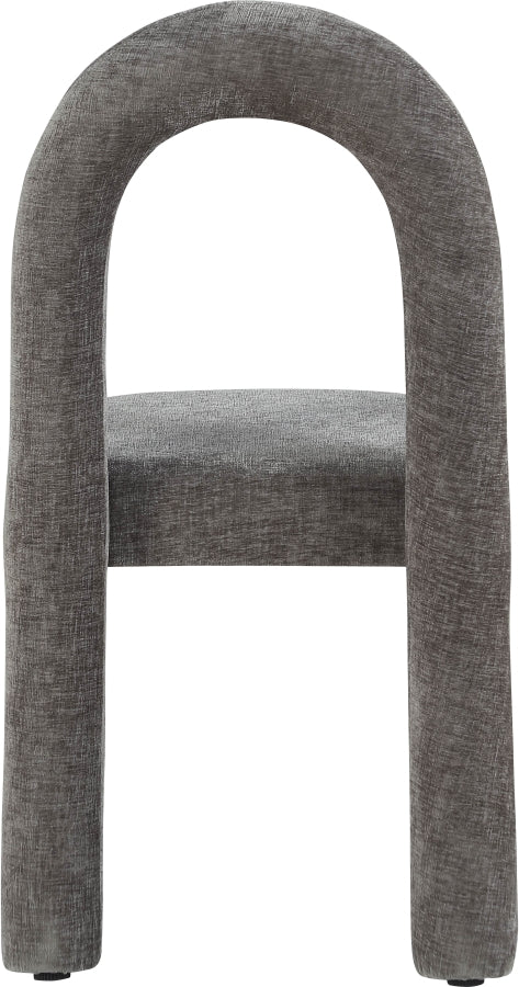 Amari Chenille Fabric Upholstered Dining Chair in Grey, Set of 2 - 11061Grey-C