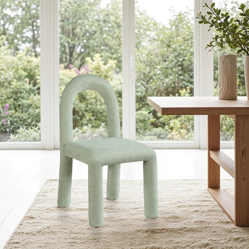Amari Chenille Fabric Upholstered Dining Chair in Mint, Set of 2 - 11061Mint-C