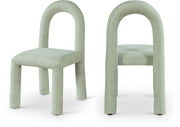 Amari Chenille Fabric Upholstered Dining Chair in Mint, Set of 2 - 11061Mint-C