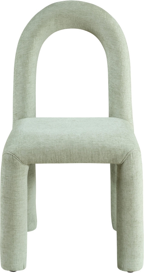 Amari Chenille Fabric Upholstered Dining Chair in Mint, Set of 2 - 11061Mint-C