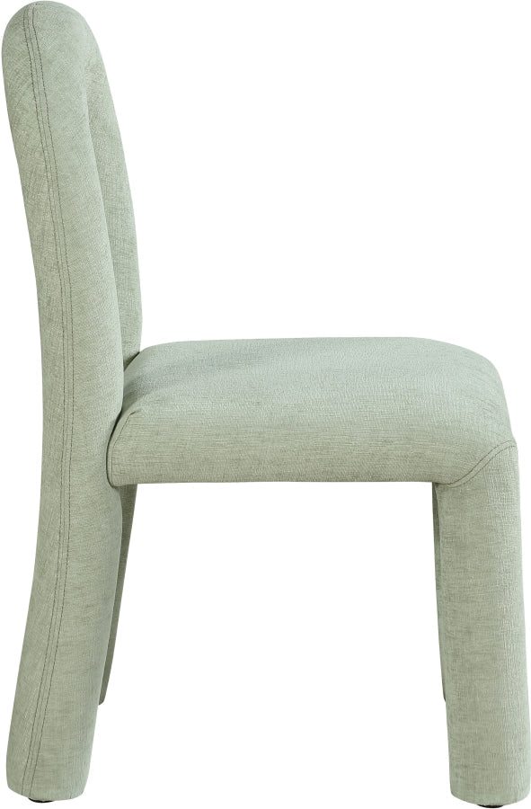 Amari Chenille Fabric Upholstered Dining Chair in Mint, Set of 2 - 11061Mint-C