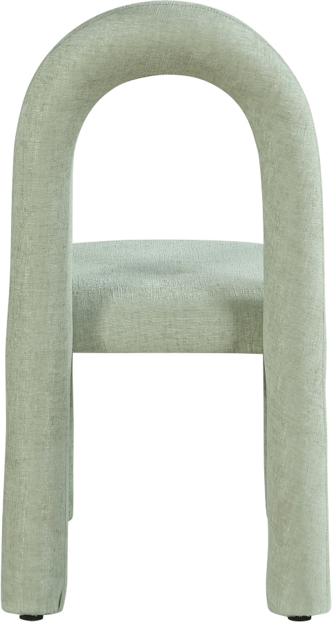 Amari Chenille Fabric Upholstered Dining Chair in Mint, Set of 2 - 11061Mint-C