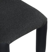 Amari Vegan Leather and Boucle Fabric Upholstered Dining Chair in Black, Set of 2 - 11065Black-C