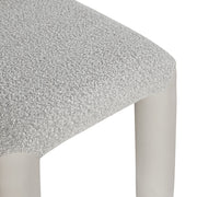 Amari Vegan Leather and Boucle Fabric Upholstered Dining Chair in Taupe, Set of 2 - 11065Taupe-C