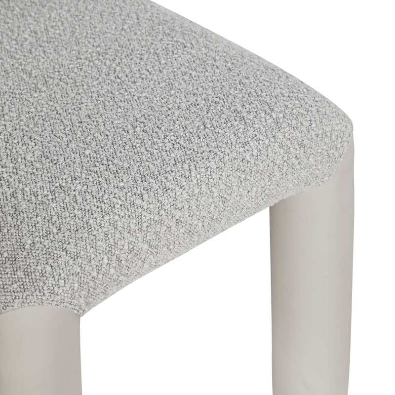 Amari Vegan Leather and Boucle Fabric Upholstered Dining Chair in Taupe, Set of 2 - 11065Taupe-C