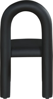 Amari Vegan Leather Upholstered Dining Chair in Black, Set of 2 - 11063Black-C