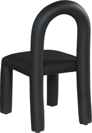 Amari Vegan Leather Upholstered Dining Chair in Black, Set of 2 - 11063Black-C