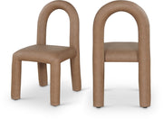 Amari Vegan Leather Upholstered Dining Chair in Brown, Set of 2 - 11063Brown-C
