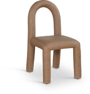 Amari Vegan Leather Upholstered Dining Chair in Brown, Set of 2 - 11063Brown-C