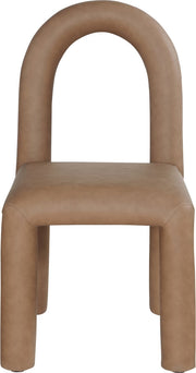 Amari Vegan Leather Upholstered Dining Chair in Brown, Set of 2 - 11063Brown-C
