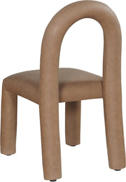 Amari Vegan Leather Upholstered Dining Chair in Brown, Set of 2 - 11063Brown-C