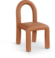 Amari Vegan Leather Upholstered Dining Chair in Cognac, Set of 2 - 11063Cognac-C