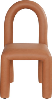 Amari Vegan Leather Upholstered Dining Chair in Cognac, Set of 2 - 11063Cognac-C