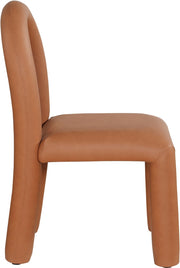 Amari Vegan Leather Upholstered Dining Chair in Cognac, Set of 2 - 11063Cognac-C