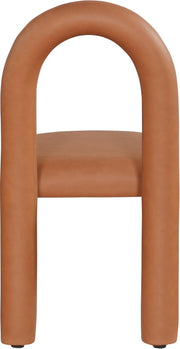Amari Vegan Leather Upholstered Dining Chair in Cognac, Set of 2 - 11063Cognac-C