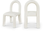 Amari Vegan Leather Upholstered Dining Chair in Cream, Set of 2 - 11063Cream-C